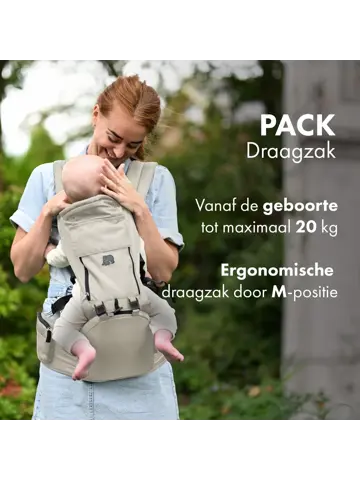 Pack Luxe draagzak + Opbergvakjes - Ergonomisch