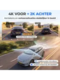 Dashcam 4K + 2K Voor & Achter - WiFi GPS - 64GB