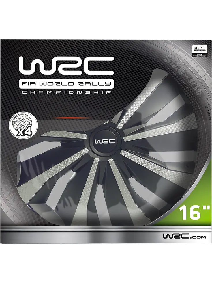 Wieldoppen - 16 inch - carbon look - 4 stuks