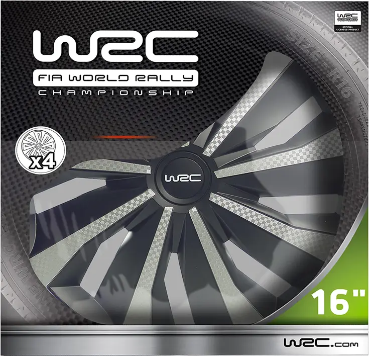 Wieldoppen - 16 inch - carbon look - 4 stuks