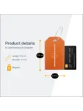 Bagagelabel – 4 stuks – Leer – Oranje