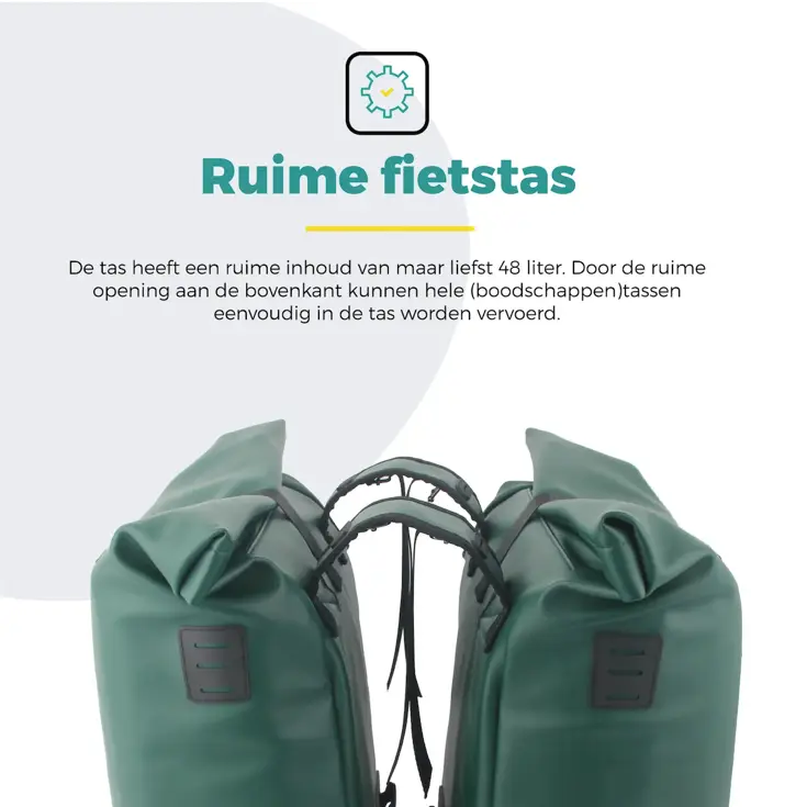 Voltano Dubbele Fietstas Rolltop E-bike Pro