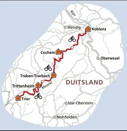 7-daagse fietsrondreis langs de Moezel - Trier-Koblenz
