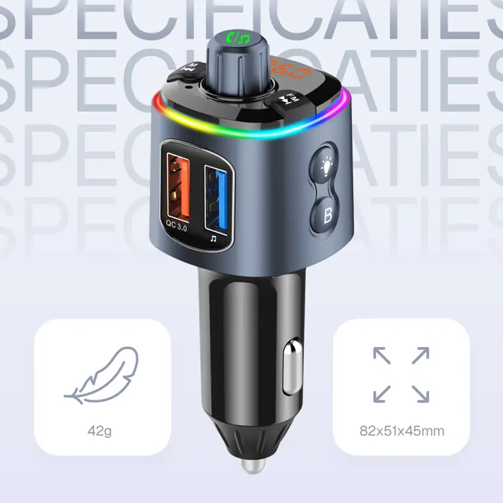 Wegman Bluetooth FM Transmitter Carkit USB C
