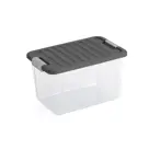 Kis W Opbergbox S - 15L - transparant/grijs