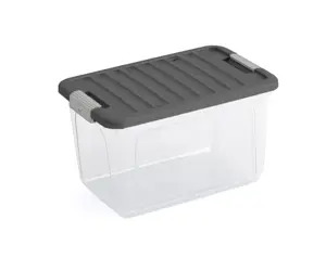Kis W Opbergbox S - 15L - transparant/grijs