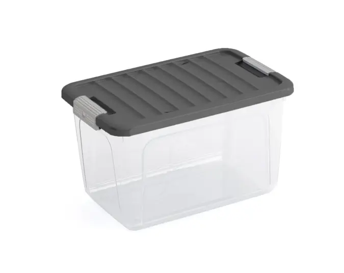 Kis W Opbergbox S - 15L - transparant/grijs