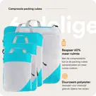 Packing cubes compressie set – 6-delig – Li Blauw