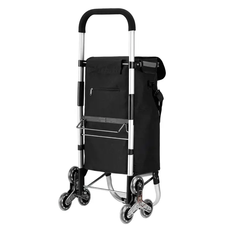 40L boodschappentrolley met trapwielen