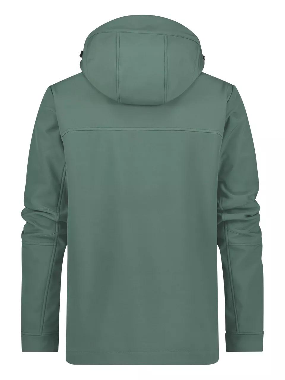 HRM Heren Softshell Jas met Capuchon, Zwart, Maat 4XL I