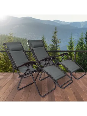 LifeGoods Opvouwbare Tuinstoelen - 2-pack