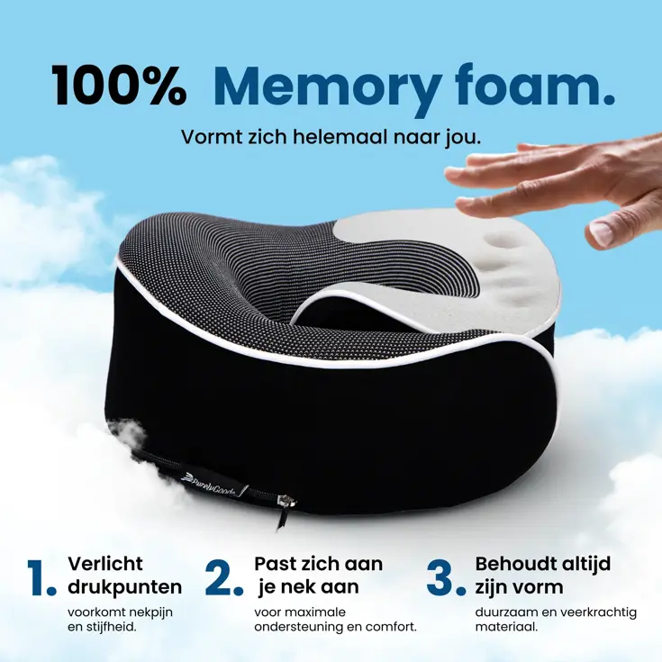 Reiskussen Set - Nekkussen Vliegtuig Memory Foam