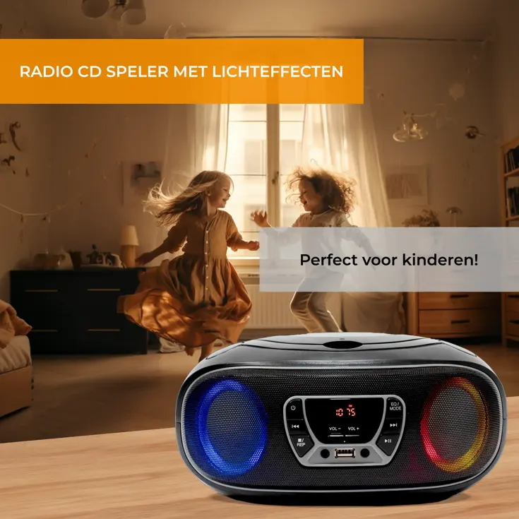 CD speler FM-Radio Bluetooth Lichteffecten