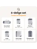 Packing cubes compressie set – 6-delig – Grijs
