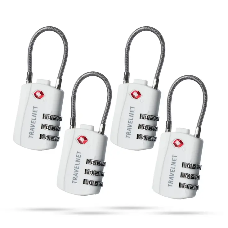 Travelnet TSA Reisslot met Cijfercode Set van 4
