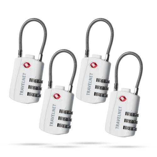 Travelnet TSA Reisslot met Cijfercode Set van 4