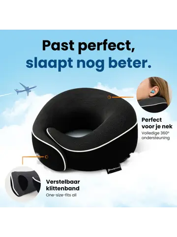 Nekkussen - Reiskussen Set - Zwart - PurelyGoods