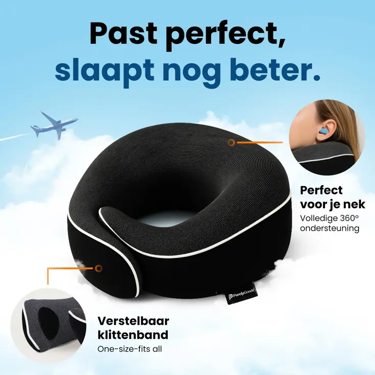 Nekkussen - Reiskussen Set - Zwart - PurelyGoods