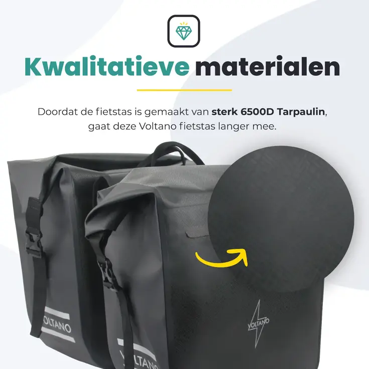 Voltano Dubbele Rolltop Fietstas 48 L