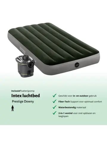 Luchtbed - Intex - 1P - 99x191 cm + pomp