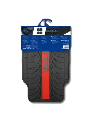 Automatten Set Sparco Rubber - Rood