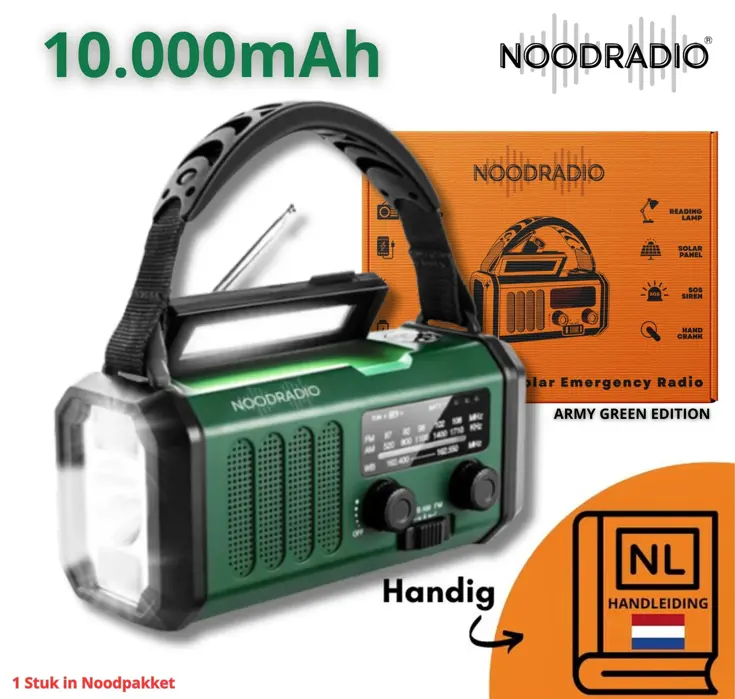 Noodpakket XXL-Noodradio, Kooktoestel & Powerbank