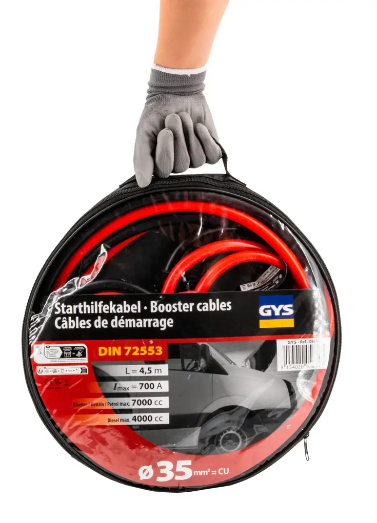 Startkabels 700A - Geïsoleerd - 4,5m