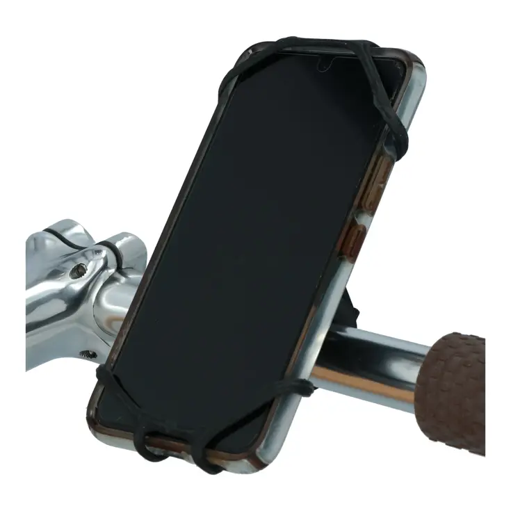 Zwarte Silicoon Smartphone Houder voor Fiets