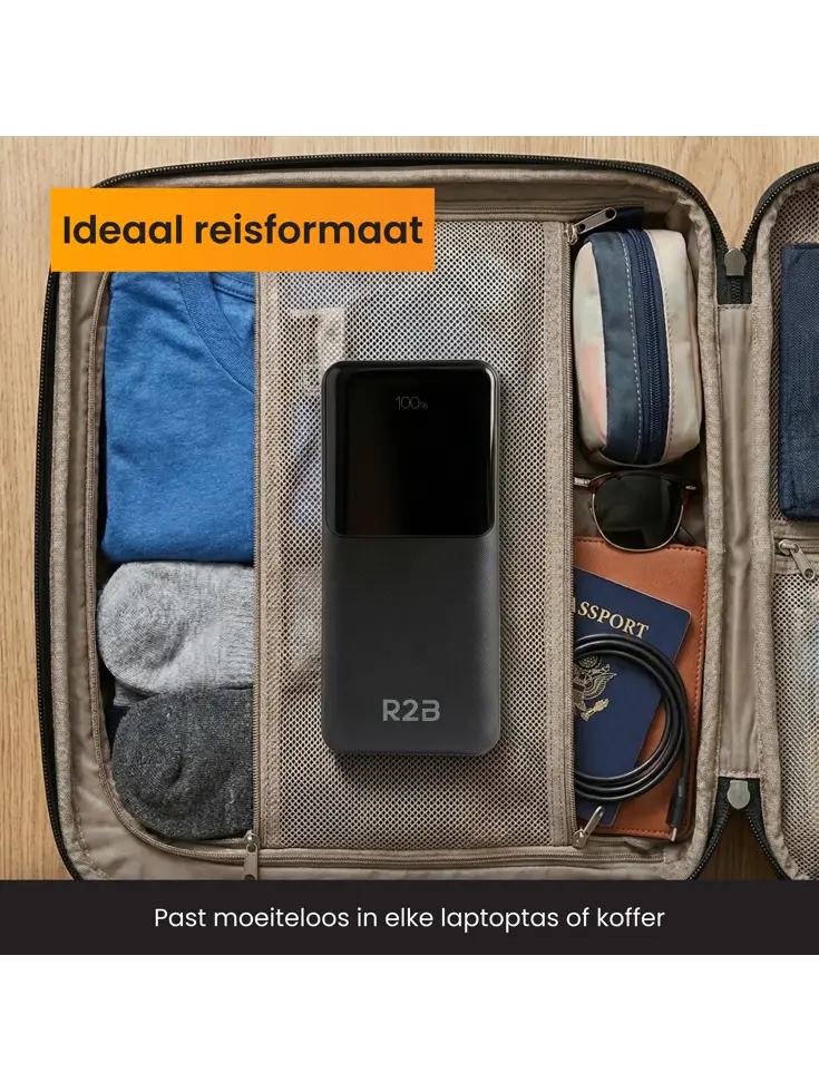 Powerbank 20000 mAh met Ingebouwde Kabels