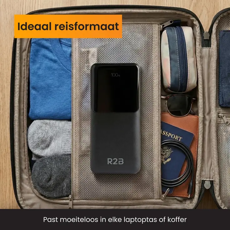 Powerbank 10000 mAh met Ingebouwde Kabels