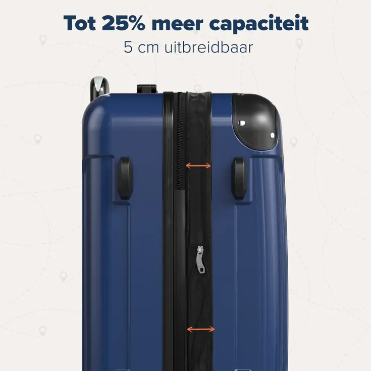 Kofferset – 2 Delig – 45L – Donkerblauw