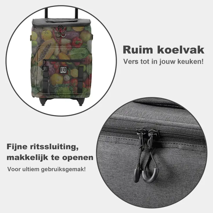 Boodschappentrolley met koelvak 32L