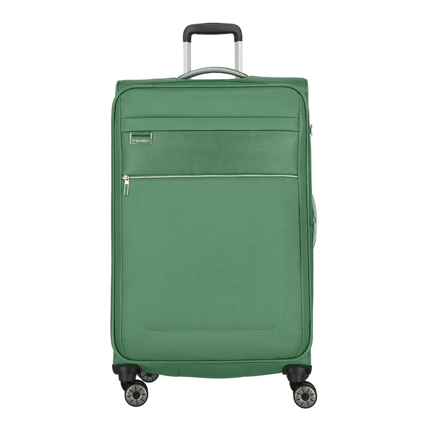 Travelite  4 wheel trolley l expandable Groen  Groen main product image