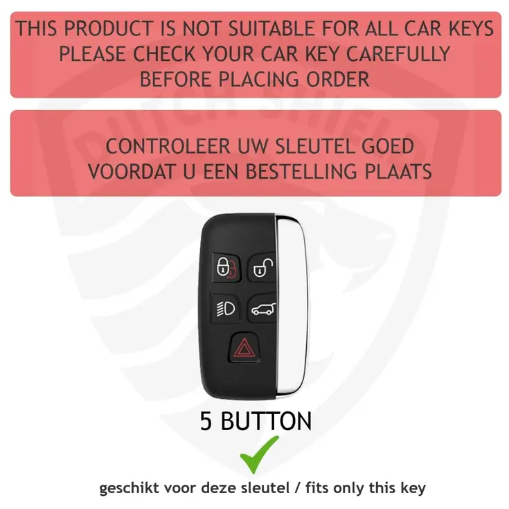 TPU Sleutelhoesje voor Landrover transparant, zwar