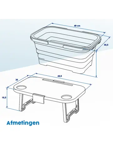 Opvouwbare Picknickmand met Deksel - 20 L