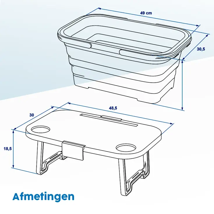 Opvouwbare Picknickmand met Deksel - 20 L