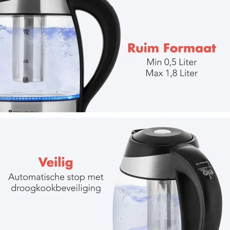 KitchenBrothers Waterkoker – 1,8L