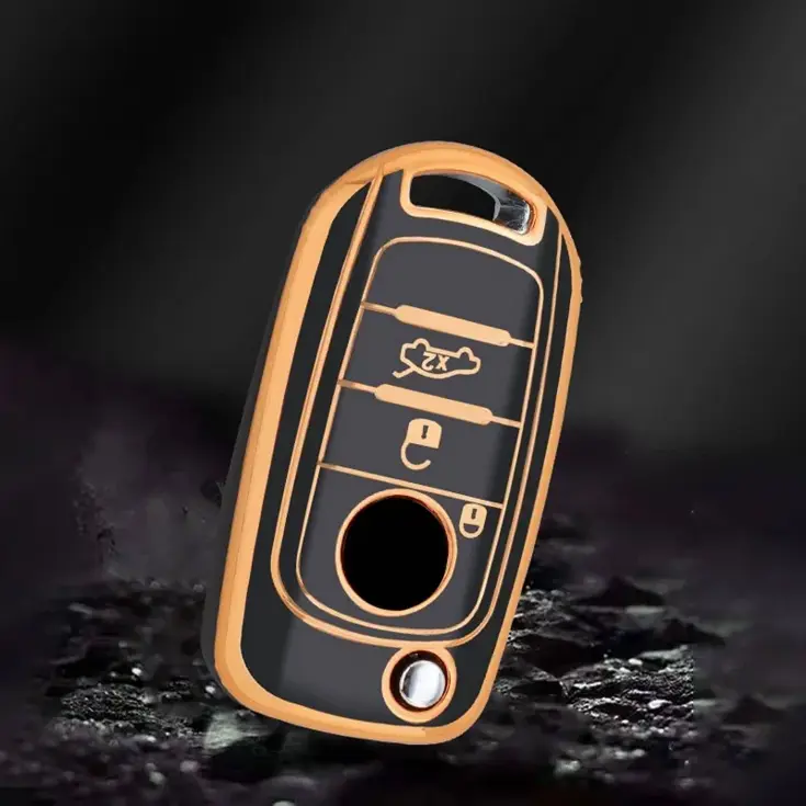 TPU Sleutelhoesje voor Fiat / Abart goud B3