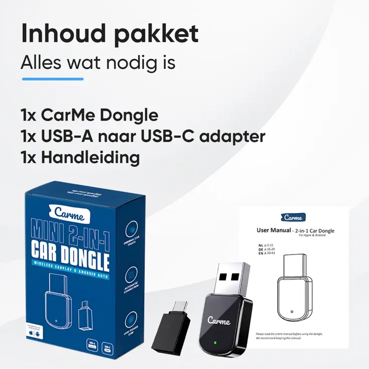 Mini 2-in-1 CarPlay & Android Auto Dongle V3