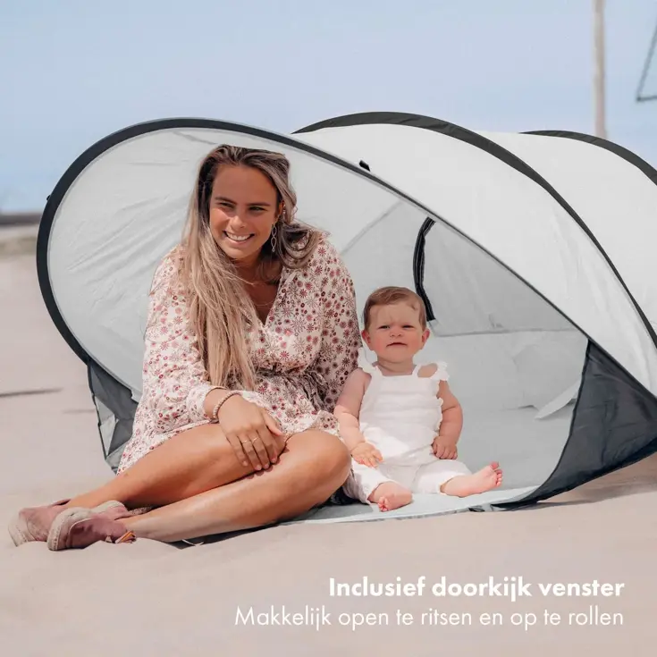 Luxe Pop Up Strandtent XXL - Anti-UV 50+