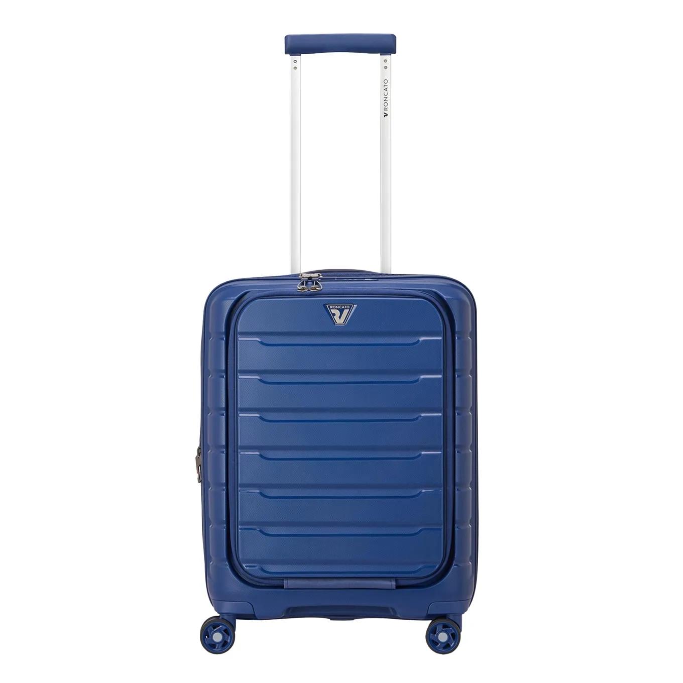 Roncato  cabin trolley 55 with front pocket  Blauw main product image