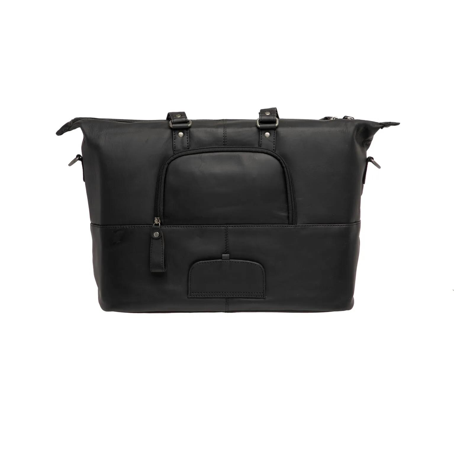 New Looxs  laptoptas leer Verla zwart 21 liter  Zwart
