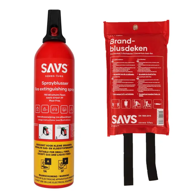 Brandblus box Sprayblusser 750ml en blusdeken