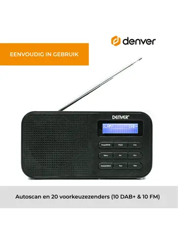 DAB42B DAB+/FM Radio Wekkerfunctie