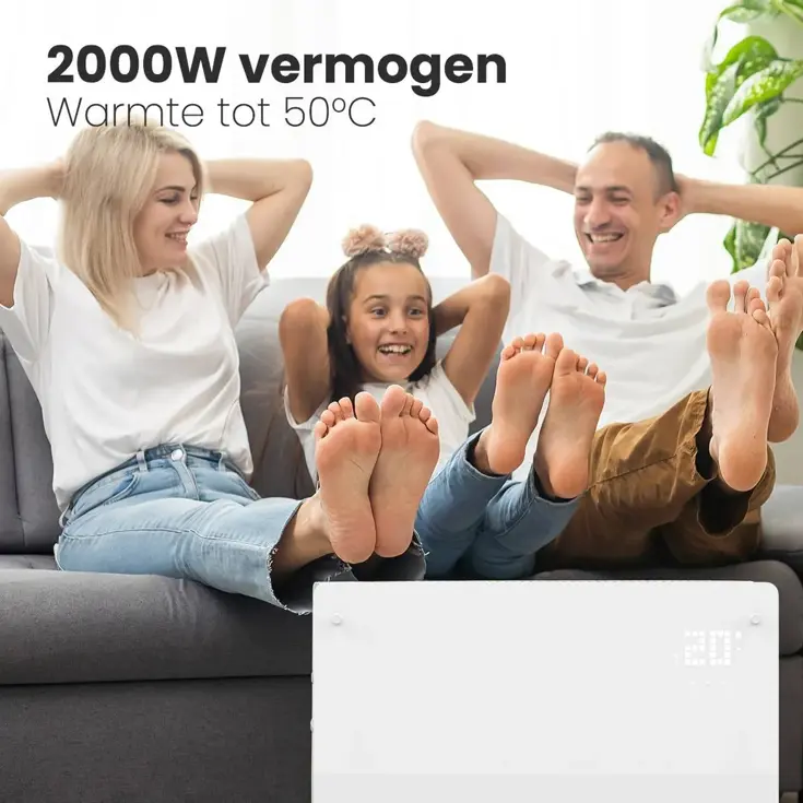 Convectorkachel – 2000W – Wit