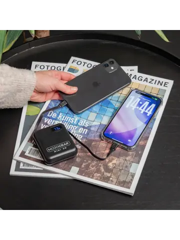 Powerbank 10.000 mAh met Kabels - Zwart