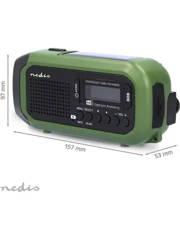 Noodradio – DAB+ / FM – Opwindbaar & Batterijen