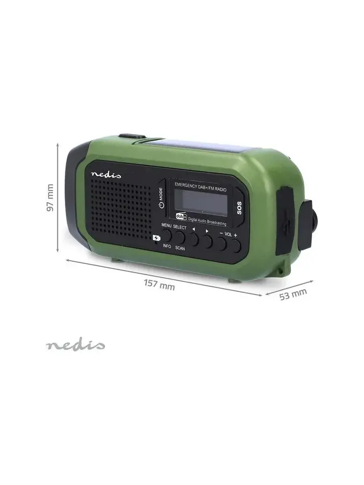 Noodradio – DAB+ / FM – Opwindbaar & Batterijen