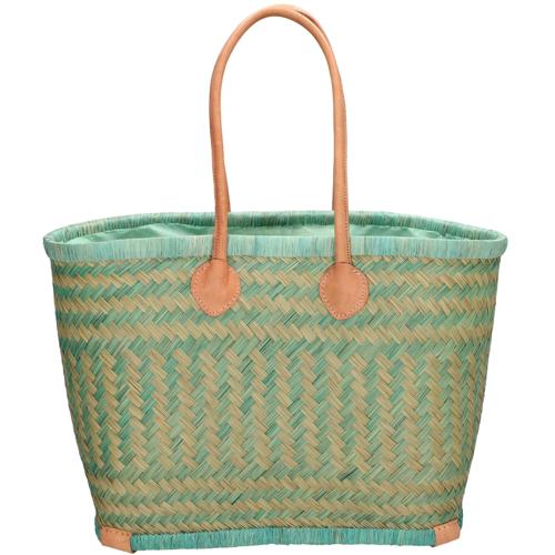 Bozaka- Rieten Mand - Strandtas - aansnoerkoord