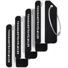 Aluminium Bagagelabel – 4 stuks – Zwart